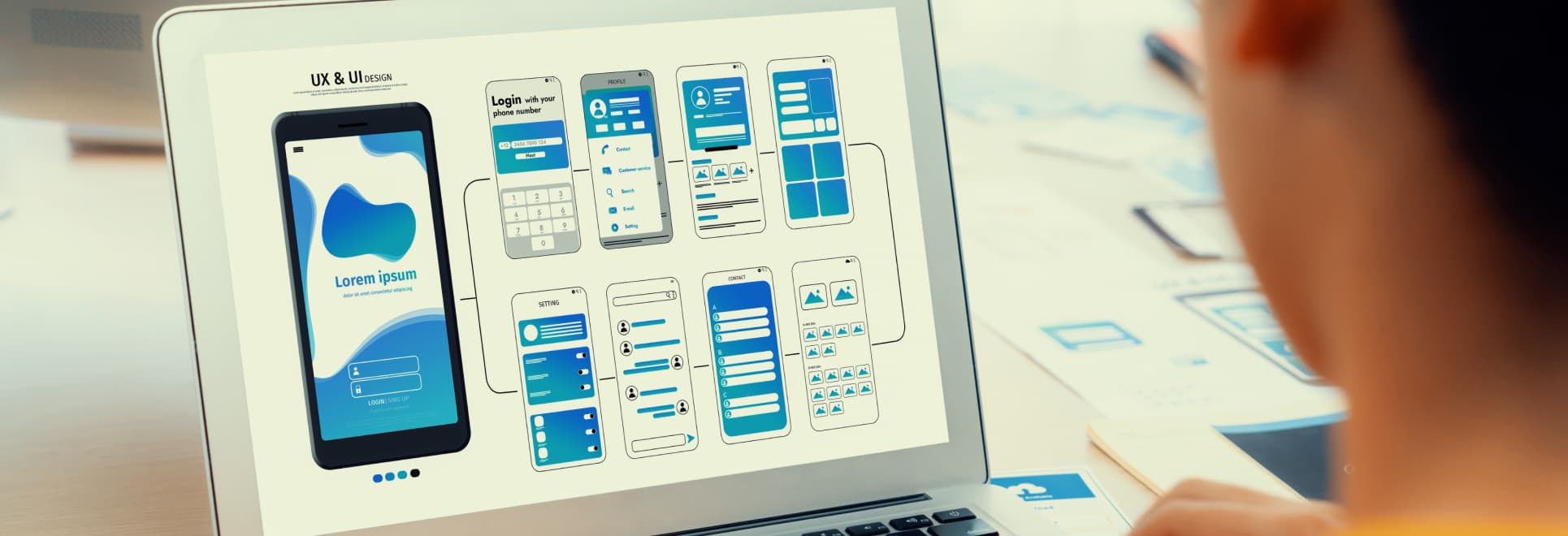 5 steps to improve user experience featured image of wireframes