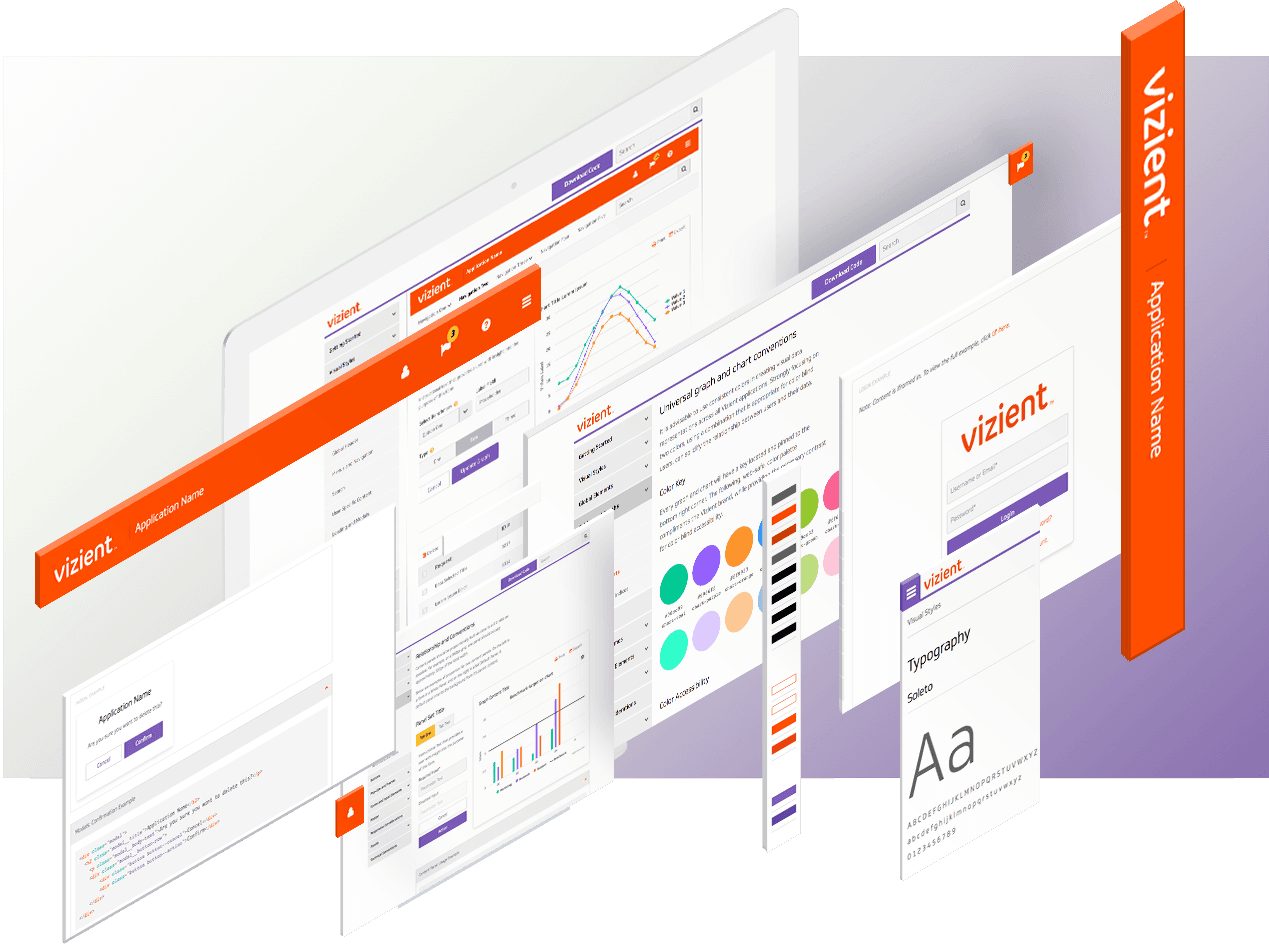 Vizient application interface guidelines pages fanned out