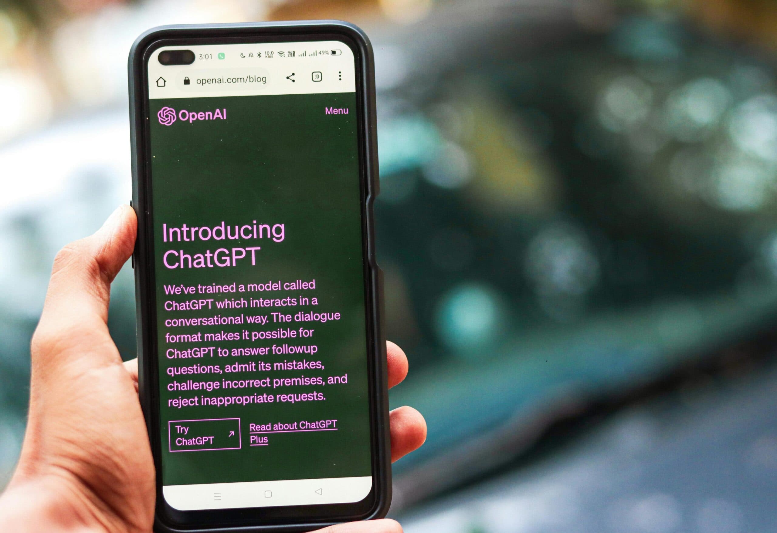 Open AI on mobile device